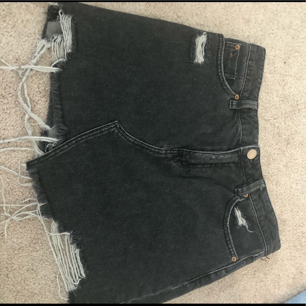 BDG black denim skirt